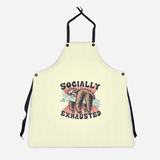 Socially Exhausted-Unisex-Kitchen-Apron-momma_gorilla