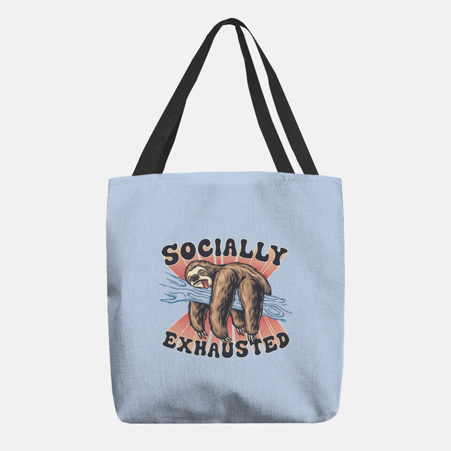 Socially Exhausted-None-Basic Tote-Bag-momma_gorilla