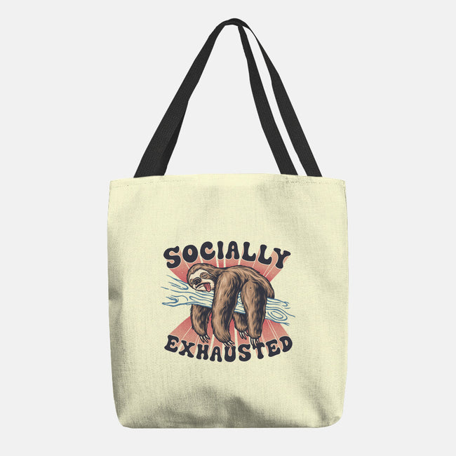 Socially Exhausted-None-Basic Tote-Bag-momma_gorilla