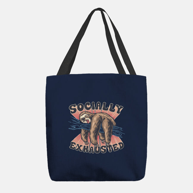 Socially Exhausted-None-Basic Tote-Bag-momma_gorilla