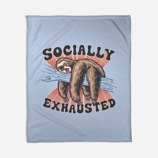 Socially Exhausted-None-Fleece-Blanket-momma_gorilla