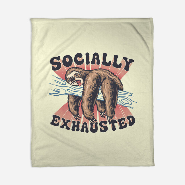 Socially Exhausted-None-Fleece-Blanket-momma_gorilla