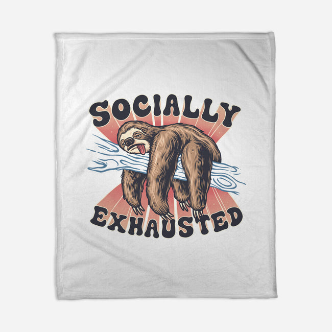 Socially Exhausted-None-Fleece-Blanket-momma_gorilla