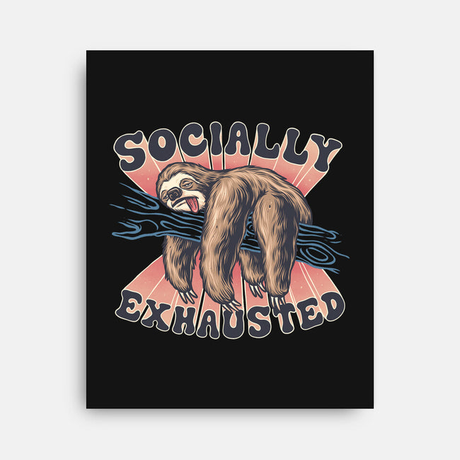 Socially Exhausted-None-Stretched-Canvas-momma_gorilla