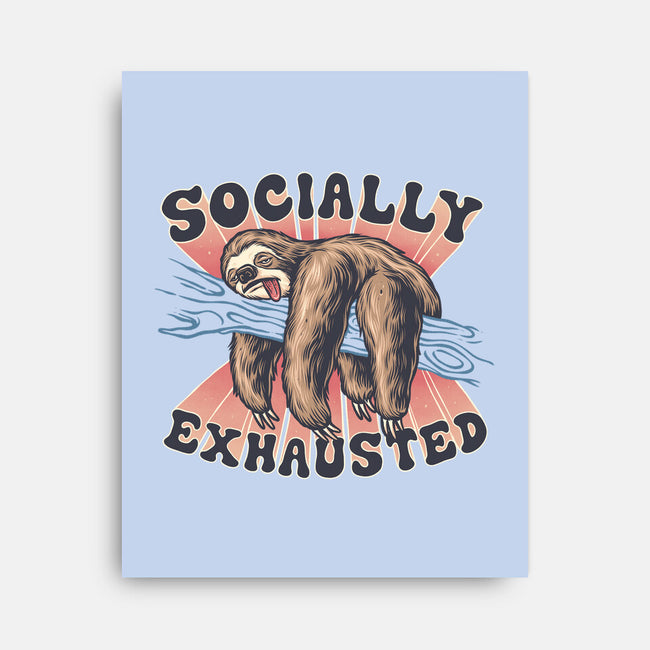 Socially Exhausted-None-Stretched-Canvas-momma_gorilla