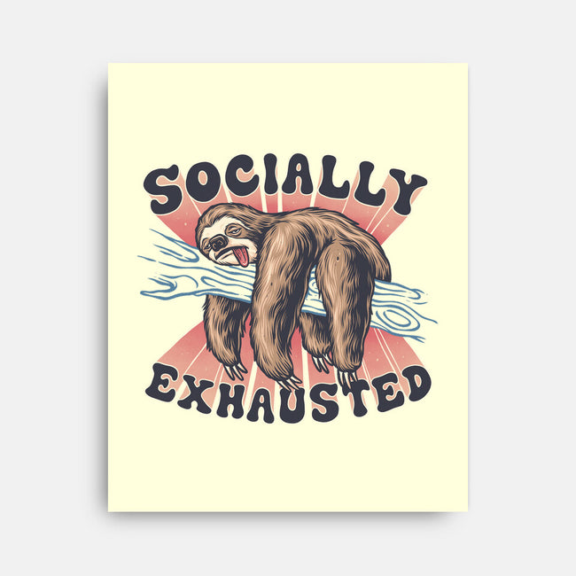 Socially Exhausted-None-Stretched-Canvas-momma_gorilla