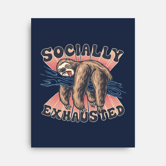 Socially Exhausted-None-Stretched-Canvas-momma_gorilla