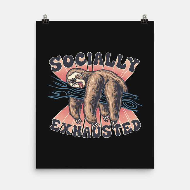 Socially Exhausted-None-Matte-Poster-momma_gorilla