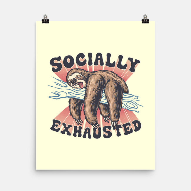 Socially Exhausted-None-Matte-Poster-momma_gorilla