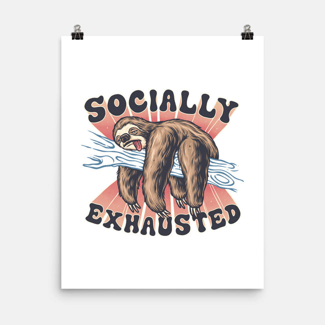 Socially Exhausted-None-Matte-Poster-momma_gorilla