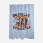 Socially Exhausted-None-Polyester-Shower Curtain-momma_gorilla