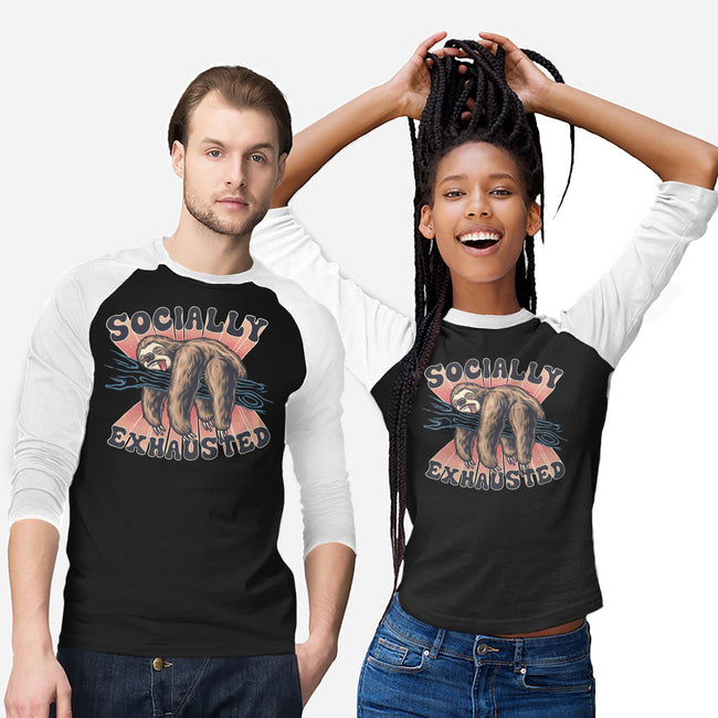 Socially Exhausted-Unisex-Baseball-Tee-momma_gorilla