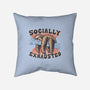 Socially Exhausted-None-Removable Cover-Throw Pillow-momma_gorilla