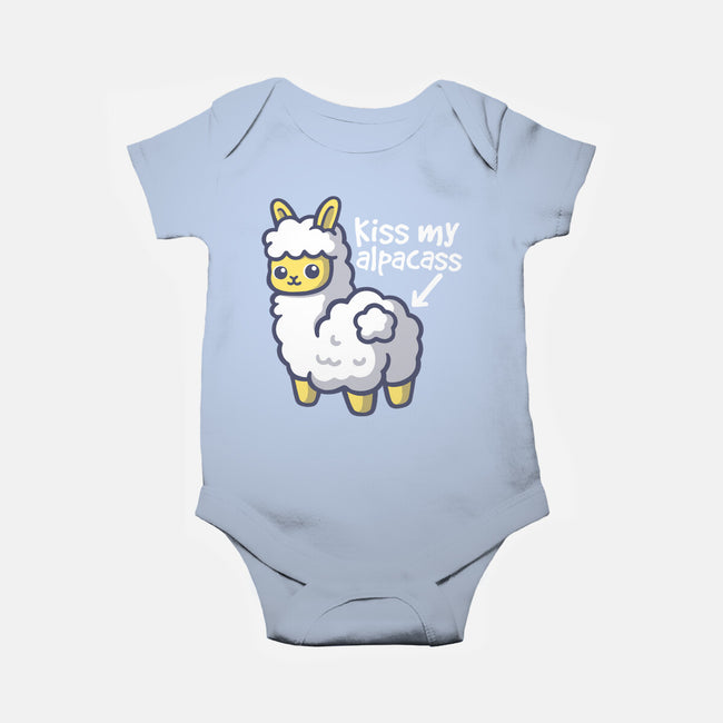 Kiss My Alpacass-Baby-Basic-Onesie-NemiMakeit