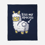 Kiss My Alpacass-None-Fleece-Blanket-NemiMakeit