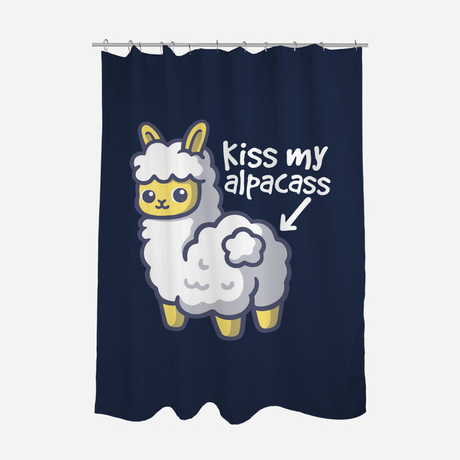 Kiss My Alpacass-None-Polyester-Shower Curtain-NemiMakeit