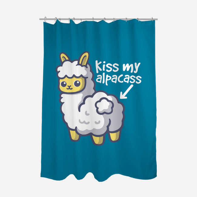 Kiss My Alpacass-None-Polyester-Shower Curtain-NemiMakeit