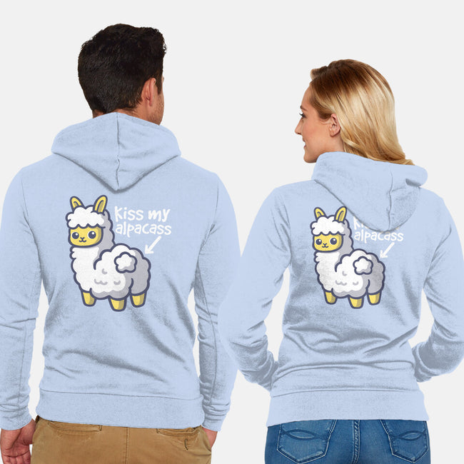 Kiss My Alpacass-Unisex-Zip-Up-Sweatshirt-NemiMakeit