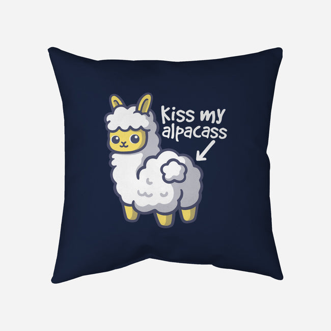 Kiss My Alpacass-None-Removable Cover-Throw Pillow-NemiMakeit