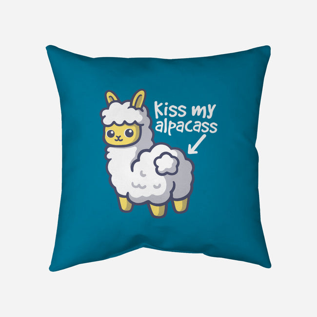 Kiss My Alpacass-None-Removable Cover-Throw Pillow-NemiMakeit