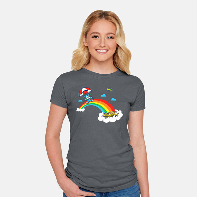 At The End Of The Rainbow-Womens-Fitted-Tee-Boggs Nicolas