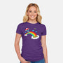 At The End Of The Rainbow-Womens-Fitted-Tee-Boggs Nicolas