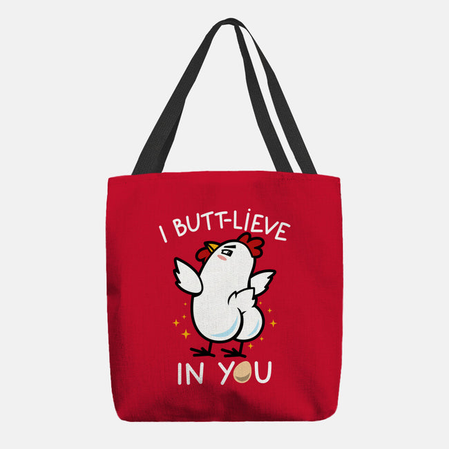 I Butt-lieve In You-None-Basic Tote-Bag-Boggs Nicolas