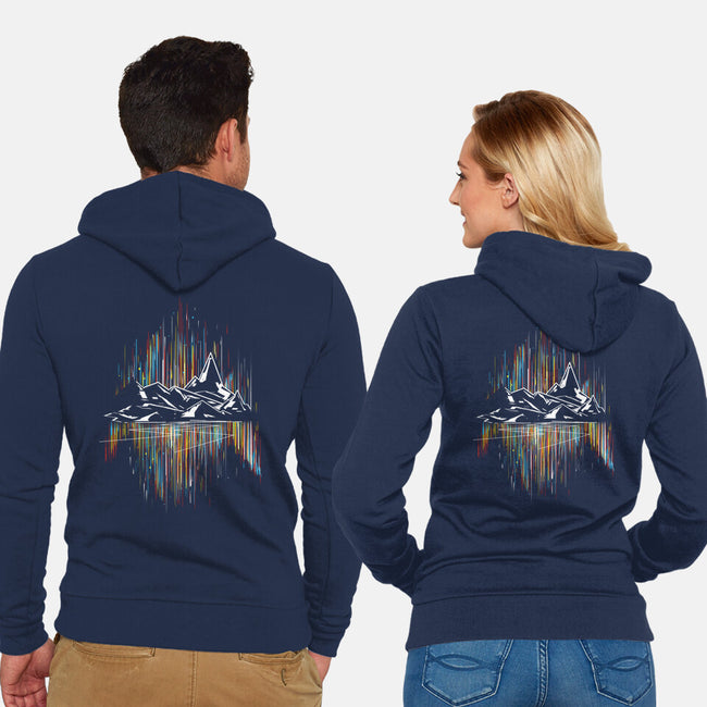 Borealis Road-Unisex-Zip-Up-Sweatshirt-kharmazero