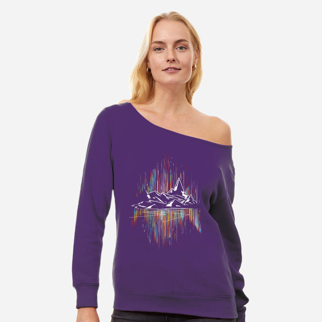 Borealis Road-Womens-Off Shoulder-Sweatshirt-kharmazero