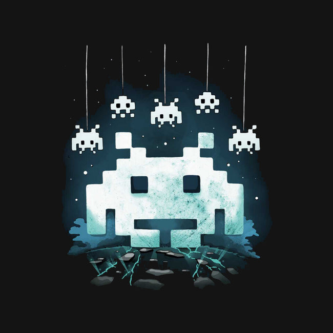 Space Moon Invaders-Unisex-Basic-Tee-Vallina84