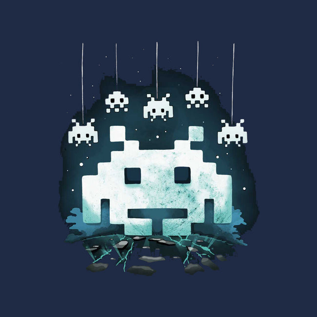 Space Moon Invaders-Unisex-Basic-Tee-Vallina84