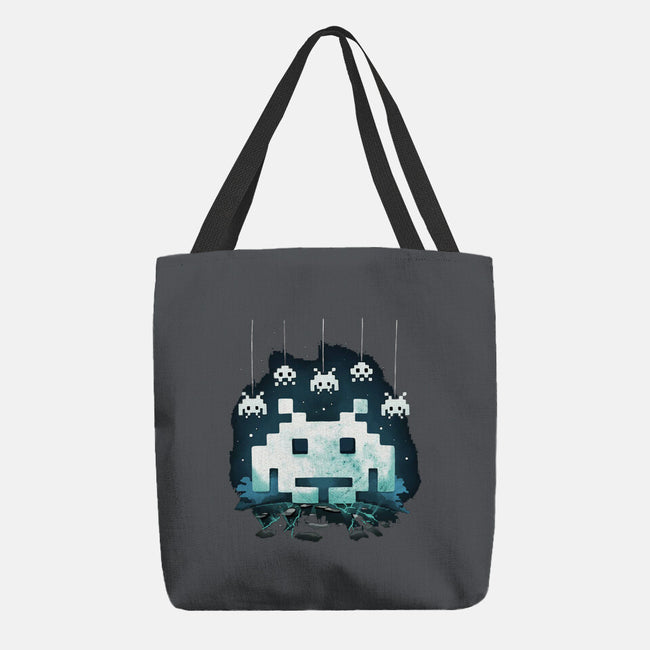 Space Moon Invaders-None-Basic Tote-Bag-Vallina84