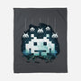 Space Moon Invaders-None-Fleece-Blanket-Vallina84