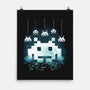 Space Moon Invaders-None-Matte-Poster-Vallina84