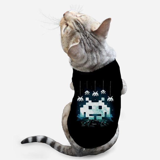 Space Moon Invaders-Cat-Basic-Pet Tank-Vallina84