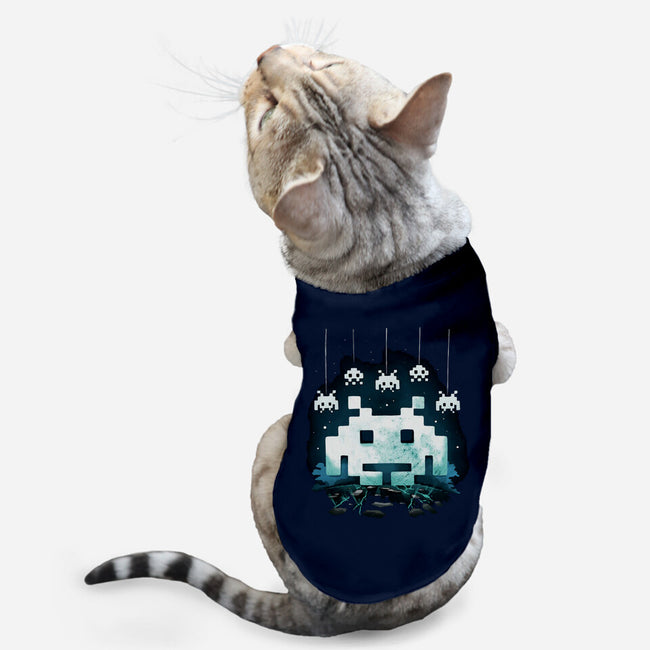 Space Moon Invaders-Cat-Basic-Pet Tank-Vallina84