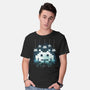 Space Moon Invaders-Mens-Basic-Tee-Vallina84