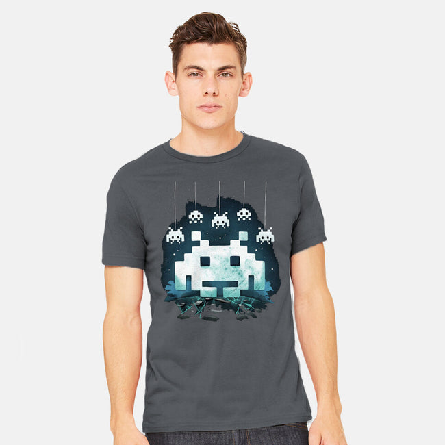 Space Moon Invaders-Mens-Heavyweight-Tee-Vallina84