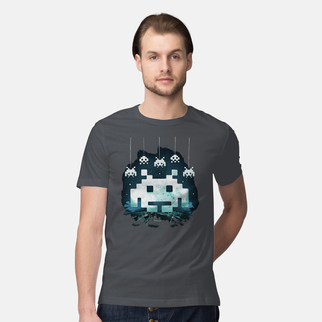 Space Moon Invaders-Mens-Premium-Tee-Vallina84