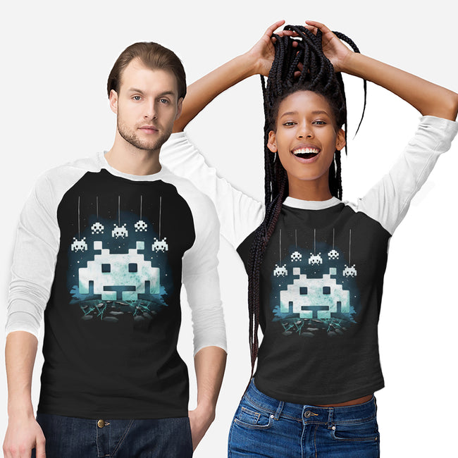 Space Moon Invaders-Unisex-Baseball-Tee-Vallina84