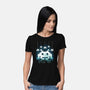 Space Moon Invaders-Womens-Basic-Tee-Vallina84