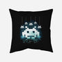 Space Moon Invaders-None-Removable Cover-Throw Pillow-Vallina84