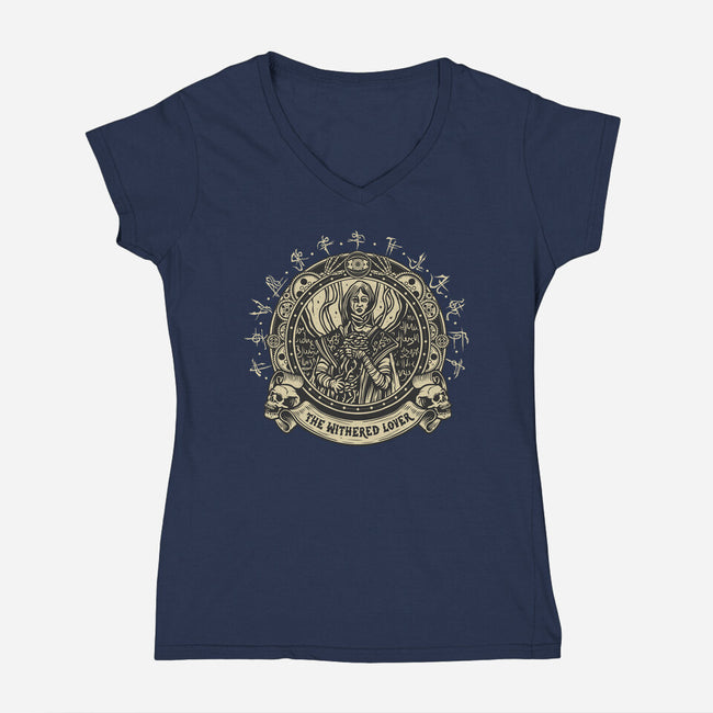 The Withered Lover-Womens-V-Neck-Tee-gorillafamstudio