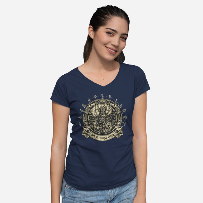 The Withered Lover-Womens-V-Neck-Tee-gorillafamstudio