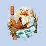 The Great Wave Fox-Unisex-Basic-Tee-dandingeroz