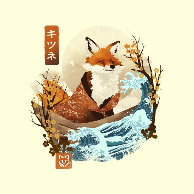 The Great Wave Fox-None-Basic Tote-Bag-dandingeroz