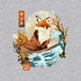 The Great Wave Fox-Baby-Basic-Onesie-dandingeroz