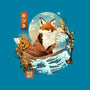 The Great Wave Fox-Womens-Basic-Tee-dandingeroz