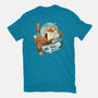 The Great Wave Fox-Unisex-Basic-Tee-dandingeroz