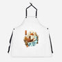 The Great Wave Fox-Unisex-Kitchen-Apron-dandingeroz